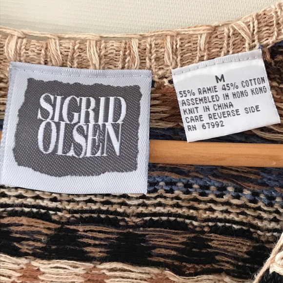 Vintage SIGRID OLSEN Knit Sweater Vest - Picture 8 of 8
